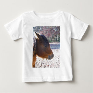 Close up of Brown horse, Little Brown Pony Baby T-Shirt