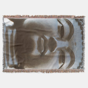 Close-up of Buddha statue Throw Blanket