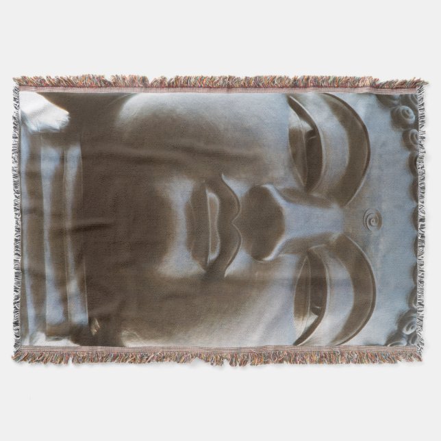 Close-up of Buddha statue Throw Blanket (Front)