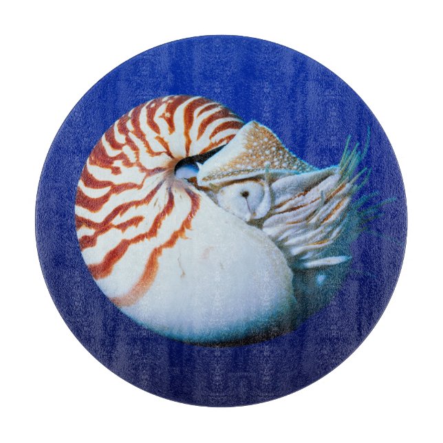 Close-Up Of Chambered Nautilus Cutting Board (Front)