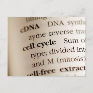 Close-up of chemistry terms in dictionary postcard