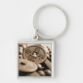 Close up of Chinese coin Key Ring