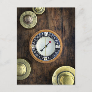 Close Up Of Chinese Compass And Gold Weights Postcard