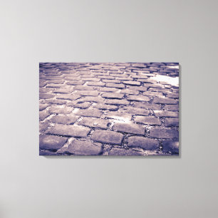 Close Up Of Cobblestone Street Canvas Print