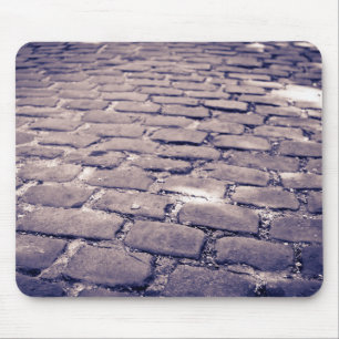 Close Up Of Cobblestone Street Mouse Mat