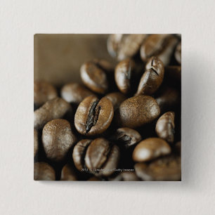 Close-up of coffee beans 15 cm square badge