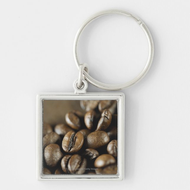 Close-up of coffee beans key ring (Front)