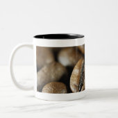 Close-up of coffee beans Two-Tone coffee mug (Left)