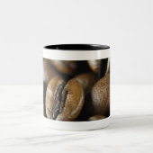 Close-up of coffee beans Two-Tone coffee mug (Center)
