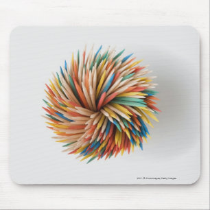 Close-up of coloured pencils mouse mat