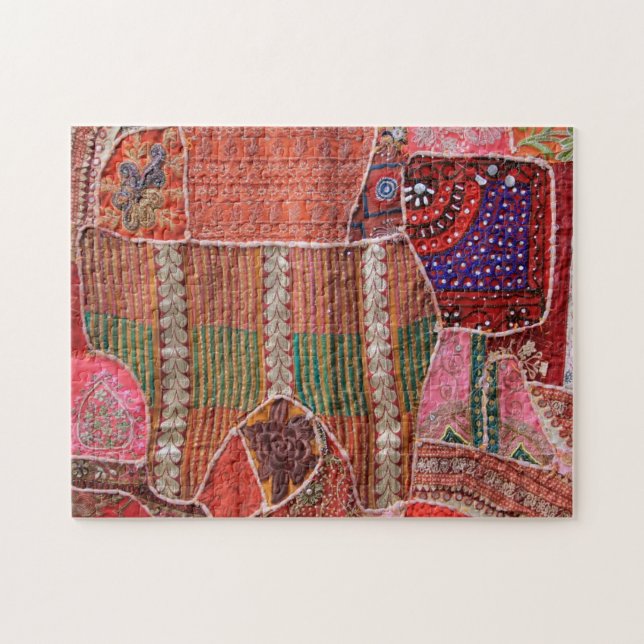 Close-up of Crazy Quilt - Puzzle (Horizontal)