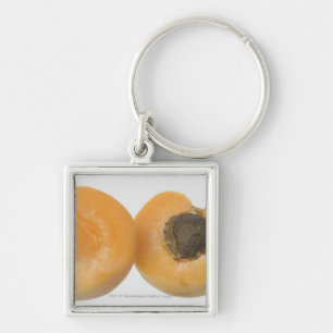 Close-up of cross section of an plum key ring