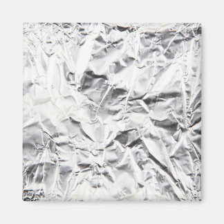 Close-Up Of Crumpled Aluminium Foil Magnet
