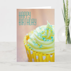 Close up of Cupcake Decoration Birthday Card