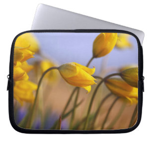 Close-up of daffodils laptop sleeve