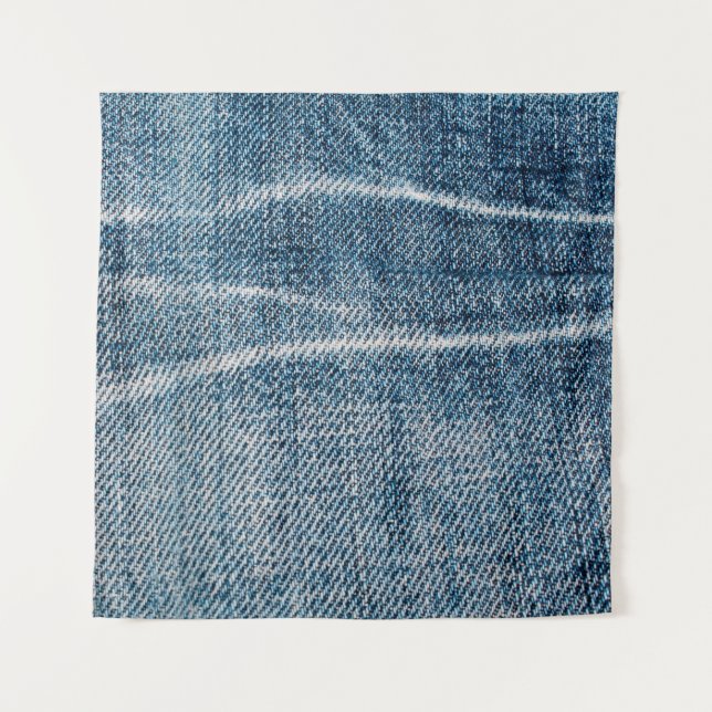 Close-Up of Denim Cloth. Tapestry (Front)