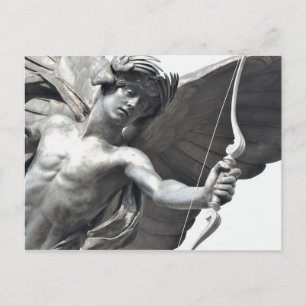 Close up of Eros Statue at Piccadilly Circus Postcard