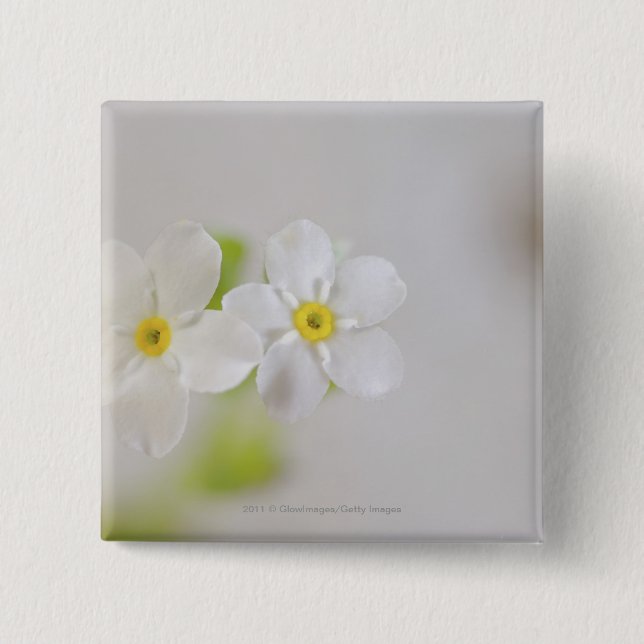 Close-up of flowers 15 cm square badge (Front)