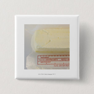 Close-up of fresh butter 15 cm square badge