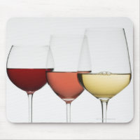 Close up of glasses of different wines