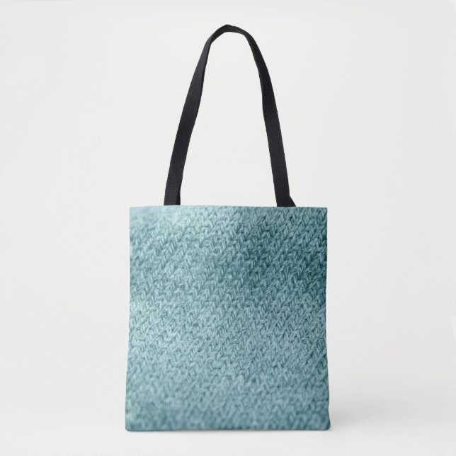 Close up of green knitted textured background.  tote bag (Front)