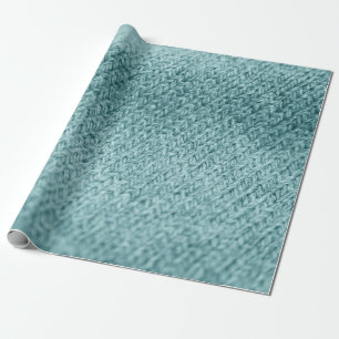 Close up of green knitted textured background. wrapping paper