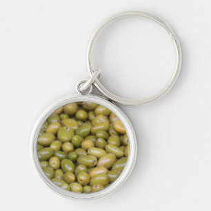 Close Up Of Green Olives Key Ring