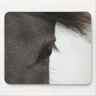Close-up of horse eye and hair mouse mat
