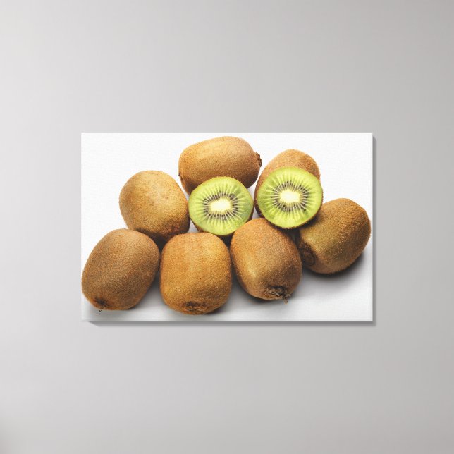 Close-up of kiwi fruits 2 canvas print (Front)