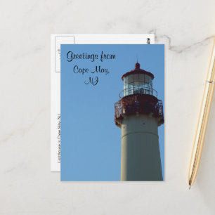 Close-up of Lighthouse Cape May, NJ Postcard