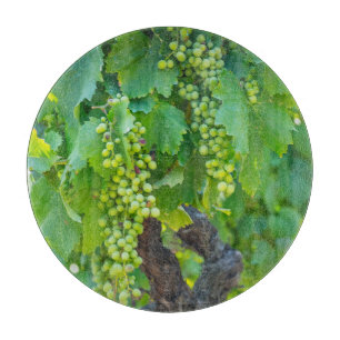 Close Up Of Maturing Grapes Cutting Board