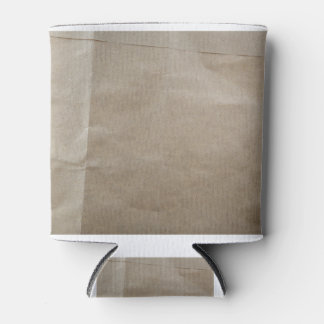 Close-Up Of Old Brown Paper Texture Can Cooler