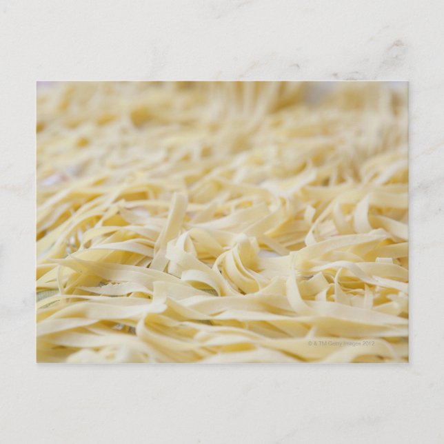 Close up of pasta noodles postcard (Front)