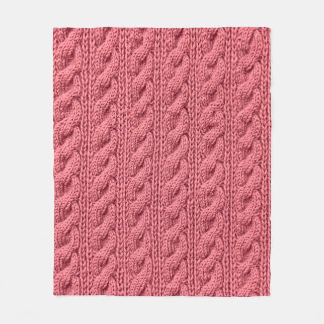 Close-up of pattern of sweater texture. fleece blanket (Front)