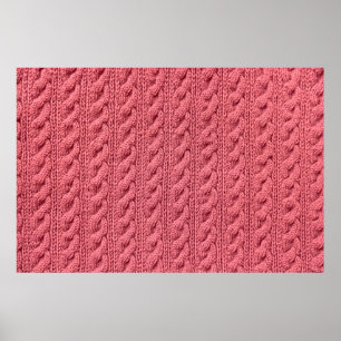 Close-up of pattern of sweater texture. poster