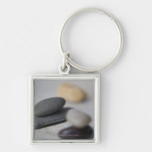 Close-up of pebbles key ring