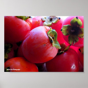 Close up of Persimmon Fruit Poster