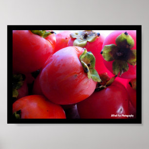 Close up of Persimmon Fruit Poster