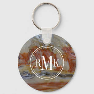 Close Up Of Petrified Wood Key Ring