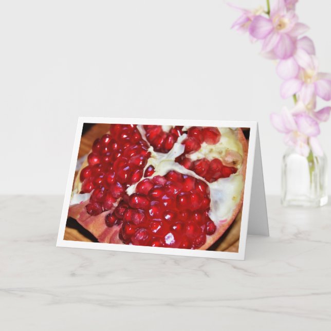 Close-up of Pomegranate Seeds Card (Orchid)