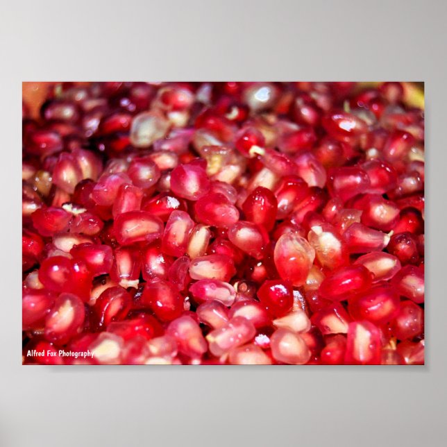 Close up of Pomegranate Seeds Poster (Front)