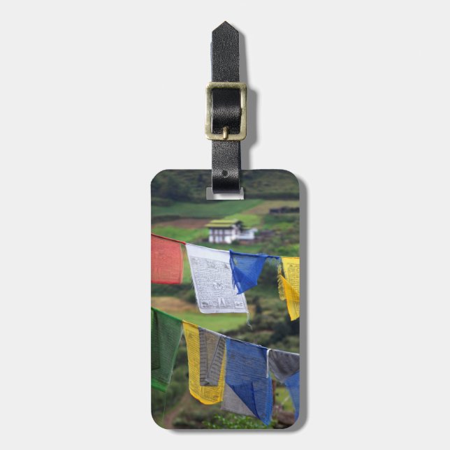 Close Up Of Prayer Flags Luggage Tag (Front Vertical)