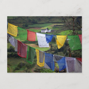 Close Up Of Prayer Flags Postcard