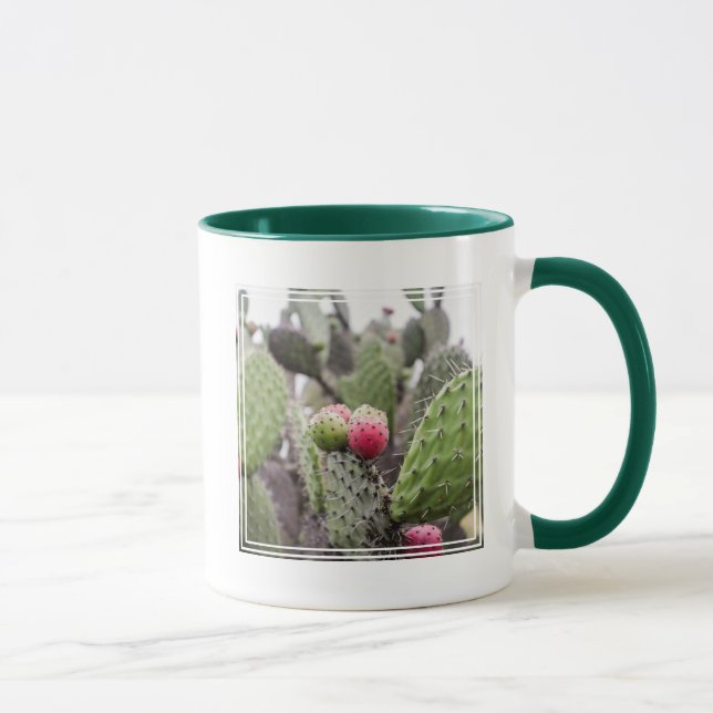 Close Up Of Prickly Pear Cactus Mug (Right)