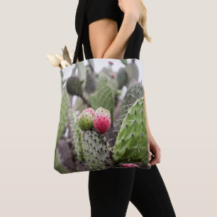 Close Up Of Prickly Pear Cactus Tote Bag
