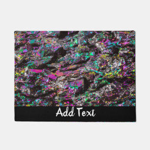 Close up of Rainbow Carborundum Crystals Doormat