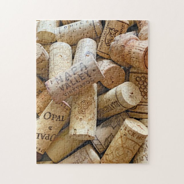 Close Up of Red and White Wine Corks Jigsaw Puzzle (Vertical)