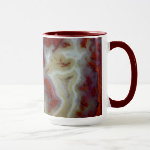 Close up of Red Moss Agate Slab Mug