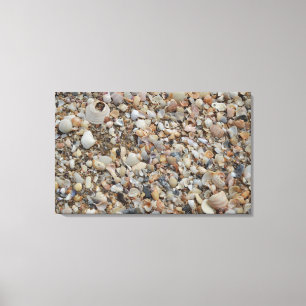 Close-up of Sand and Tiny Shells on Beach Canvas Print