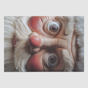 Close-Up of Santa’s Surprised Expression Tissue Paper